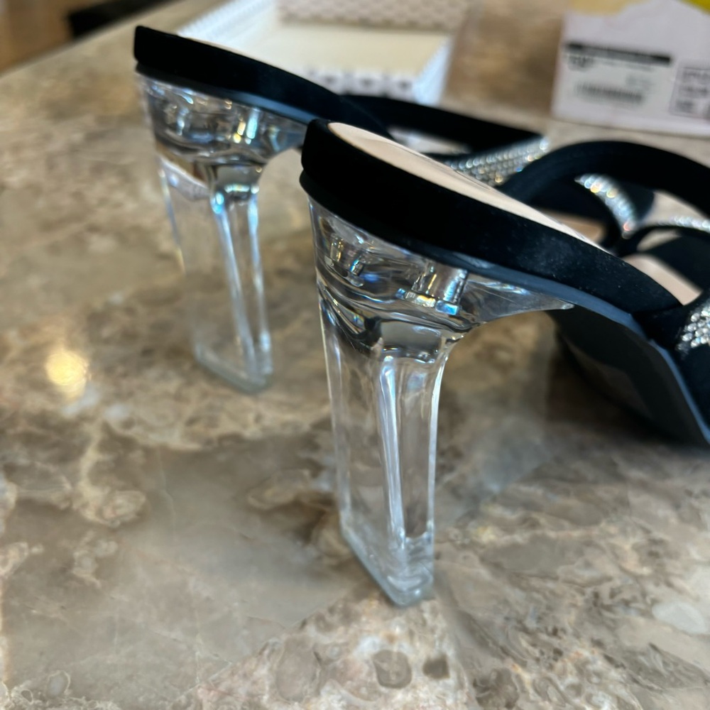 Black & Silver Rhinestone Heels - Picture 10 of 11